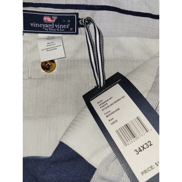 New 34x32 men's moonshine blue vineyard vines melange Greenwich pants moonshine - Picture 6 of 6